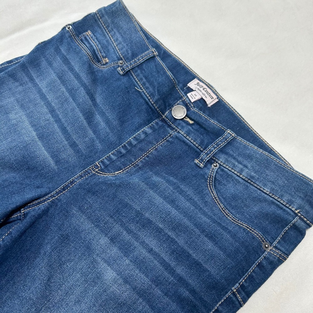 Juicy Couture Los Angeles Womens Skinny Jeans Medium Wash Blue Size 10 Stretch